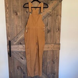 NWT Hyfive Tan Overalls with Button Details size small